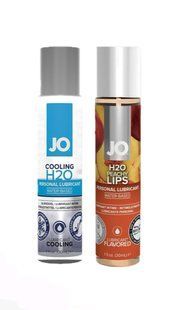 Набір лубрикантів System JO H2O COOLING (30 мл) + System JO H2O Peachy Lips (30 мл) LB70 фото