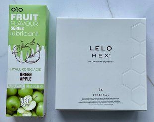 Комплект LELO HEX Original 36 шт + Гель-лубрикант яблоко 120 мл OLO SOS3689 фото