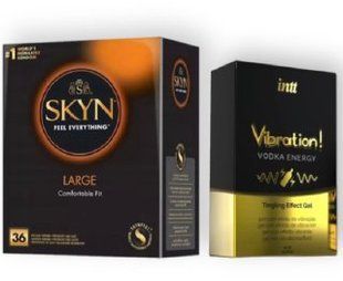 SKYN Large, 36 шт + Intt Vibration Vodka (15 мл) SOS6870 фото