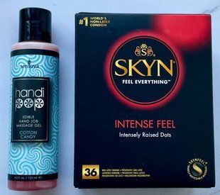 Комплект SKYN Intense Feel 36 шт - Лубрикант Sensuva Handipop Cotton Candy (125 мл) SOS3389 фото