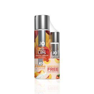 Комплект лубрикантов System JO GWP - Peaches & Cream - Peachy Lips 120 мл & H2O Vanilla 30 мл SO6771 фото
