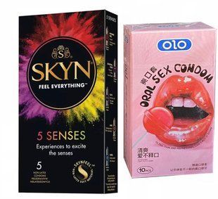 Skyn 5 Senses + OLO Oral Candy 10 штук ( полуниця ) SOS45 фото
