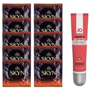 Комплект Skyn Warming 10 шт + System JO WARM & BUZZY, 10 мл SOS14210 фото