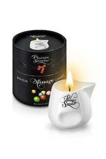Массажная свеча Plaisirs Secrets Bubble Gum (80 мл), керамический сосуд SO1847 фото