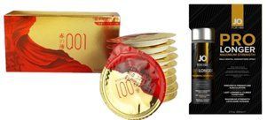 OLO Red Gold. 10шт.+ Пролонгуючий спрей JO Prolonger Spray with Lidocaine (60 мл) SOS6656 фото