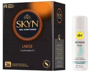 Комплект SKYN Large 36 шт + Pjur Woman Nude 30 мл SOS13226 фото