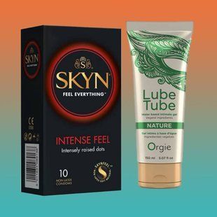 Набор SKYN Intense Feel 10 шт и Лубрикант LUBE TUBE NATURE, 150 мл ORGIE SOS4379 фото