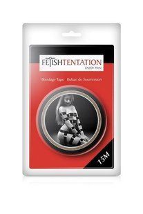 Скотч для бондажа Fetish Tentation Black (15м), не липнет к коже и волоскам, только сам к себе SO2234 фото