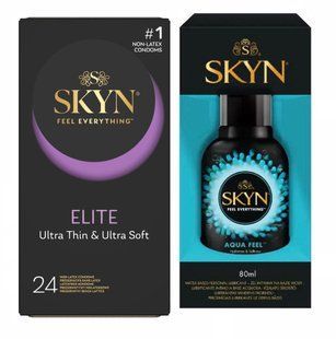 Комплект: SKYN Elite 24 шт. + Лубрикант SKYN AQUA FEEL 80МЛ SOS11740 фото