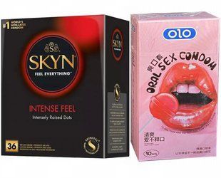 Набір: Skyn Intense feel 36 штук + OLO Oral Candy 10 штук SOS43 фото