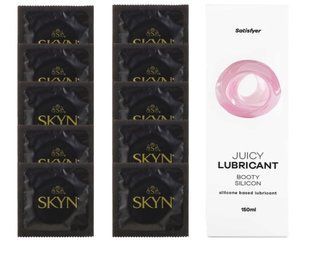 Комплект SKYN Original 10 шт. + Лубрикант Satisfyer Juicy Lubricant Booty Silicon 150 мл SOS12642 фото