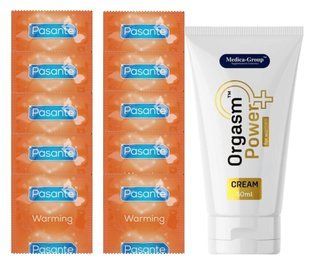 Комплект Pasante Warming 10 шт + Orgasm Power for Women крем 50 мл SOS14263 фото