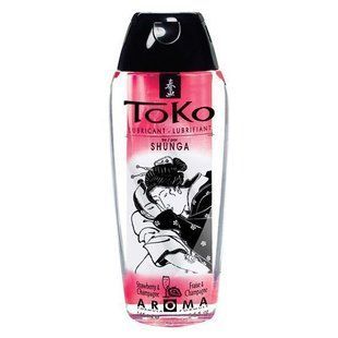 Лубрикант на водной основе Shunga Toko AROMA &ndash; Sparkling Strawberry Wine (165 мл), не содержит сахара SO2532 фото