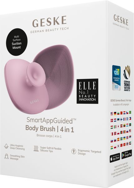 Щетка для тела GESKE Body Brush 4в1 pink HB0335 фото