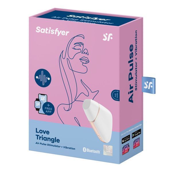 Вакуумный Satisfyer Love Triangle White с управлением через интернет SO3896 фото