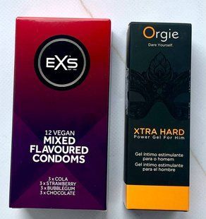 Комплект EXS Mixed Flavoured 12 шт &ndash; Гель для стимуляции Orgie Xtra Hard Power Gel For Him, 50 мл SOS3626 фото
