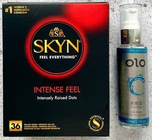 Набір Skyn Intense feel 36 штук + ПОДАРУНОК Лубрикант охолоджуючий на водній основі OLO 60 мл SOS1130 фото