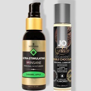 Sensuva Ultra-Stimulating On Insane Caramel Apple (57 мл) + JO GELATO Double Chocolate (30 мл) LB233 фото
