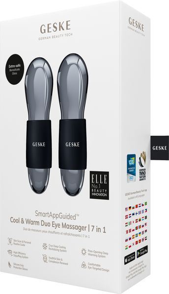 Подвійний масажер для очей GESKE Cool&Warm Duo Eye Massager 7в1 black HB0319 фото