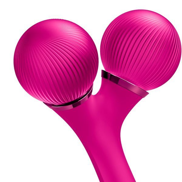Электронный ультразвуковой ролик для лица и тела GESKE Sonic Facial&Body Roller 4в1 magenta HB0031 фото