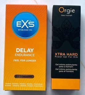 Комплект EXS Delay 12 шт &ndash; Гель для стимуляции Orgie Xtra Hard Power Gel For Him, 50 мл SOS3625 фото