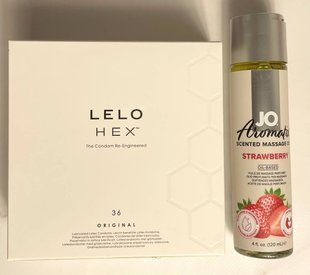 Набір LELO HEX Original 36 Pack + System JO Aromatix &mdash; Massage Oil &mdash; Strawberry 120 мл SOS1624 фото