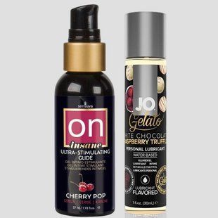 Sensuva Ultra-Stimulating On Insane Cherry Pop (57 мл) + JO GELATO White Chocolate Raspberry (30 мл) LB184 фото