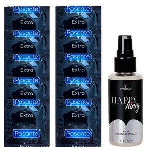 Комплект Pasante Extra Safe 10 шт + Sensuva Happy Hiney (59 мл) SOS14166 фото