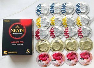 Комплект 56 шт - ONE Super Studs, Classic, Vanish, Extreme ribs, Flavor Waves + SKYN Intense Feel SOS1873 фото