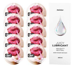 Комплект 𝐎𝐍𝐄 Bubblegum 10 шт. + Лубрикант Satisfyer Juicy Lubricant Naughty Neutral (300 мл) SOS12236 фото