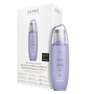 Мікрострумовий скрабер для шкіри та усунення чорних точок GESKE MicroCurrent Skin Scrubber&Blackhead Remover 9в1 purple HB0145 фото