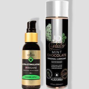 Sensuva Ultra-Stimulating On Insane Caramel Apple (57 мл) + JO GELATO Mint Chocolate (120 мл) LB235 фото