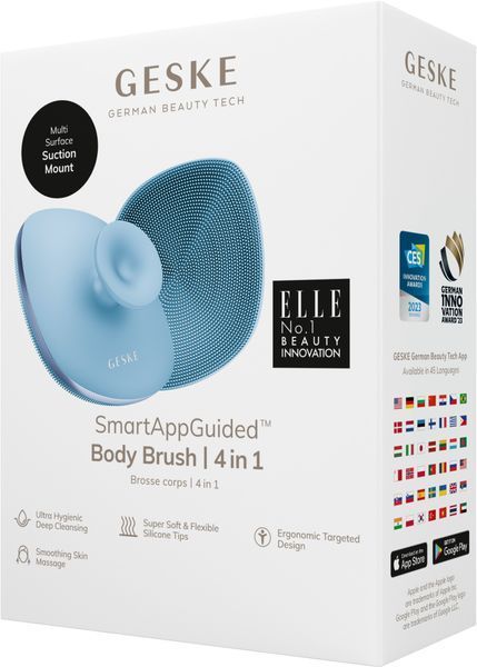 Щетка для тела GESKE Body Brush 4в1 aquamarine HB0340 фото
