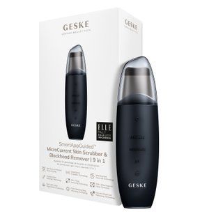 Мікрострумовий скрабер для шкіри та усунення чорних точок GESKE MicroCurrent Skin Scrubber&Blackhead Remover 9в1 black HB0146 фото
