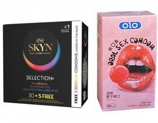 Набір Skyn 35 Selection + OLO Oral condom 10 штук SOS6 фото