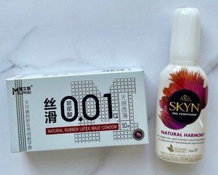 Комплект ультратонких Muaisi 0,01 мм 10 шт + Лубрикант на водной основе SKYN NATURAL HARMONY, 80 мл SOS1242 фото