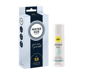 Mister Size - Pure Feel - 53 (10 шт) и Лубрикант Pjur Woman Nude &ndash; 30 мл SOS941 фото