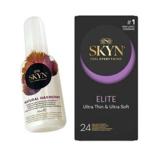 Набір Skyn Elite 24 шт + Лубрикант Skyn Natural Harmony 80 мл SOS4338 фото