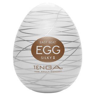 Мастурбатор-яйце Tenga Egg Silky II з рельєфом у вигляді павутини SO5492 фото