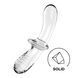 Двухсторонний стеклянный дилдо Satisfyer Double Crystal Transparent (19,7 x 3,5-3,8 см) SO8784 фото 2
