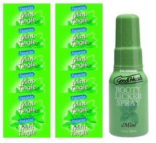 Комплект Pasante Mint Tingle 10 шт + Doc Johnson GoodHead Booty Licker Spray Mint (29 мл) SOS13909 фото