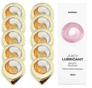 Комплект OLO &ldquo;Лід і Полум&rsquo;я&rdquo; 10 шт. + Лубрикант Satisfyer Juicy Lubricant Booty Silicon 150 мл SOS12534 фото