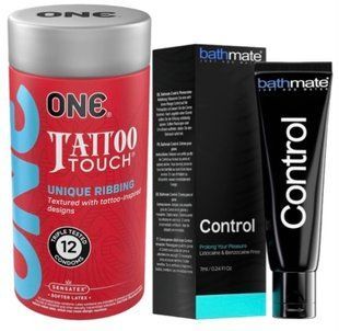 Набір з ONE Tattoo Touch Pack 12 шт + Пролонгатор Bathmate Control (7 мл) SOS9439 фото