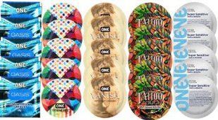 Набор из 25 шт One Oasis Premium + ONE Ribs + ONE Vanish + ONE Tattoo + ONE Sensitive SOS8431 фото