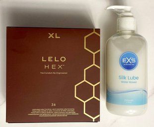 Набір LELO HEX Respect XL 36 Pack &ndash; Лубрикант EXS Aloe vera silk lube 250 мл SOS1618 фото