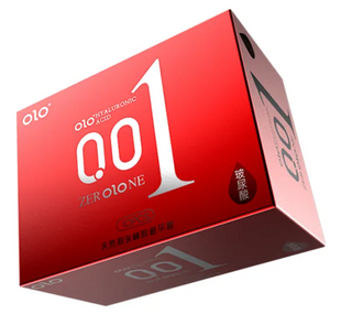 OLO 0.01 jelly box condoms red, разогревающие 10 шт OL62 фото
