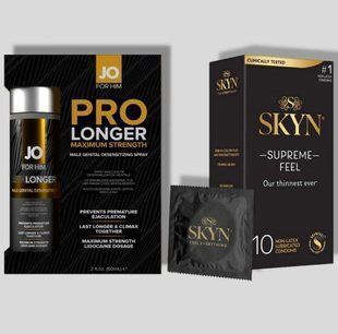 SKyn ​​Supreme Feel 10 штук + Пролонгатор JO Prolonger Spray with Lidocaine (60 мл) SOS5149 фото