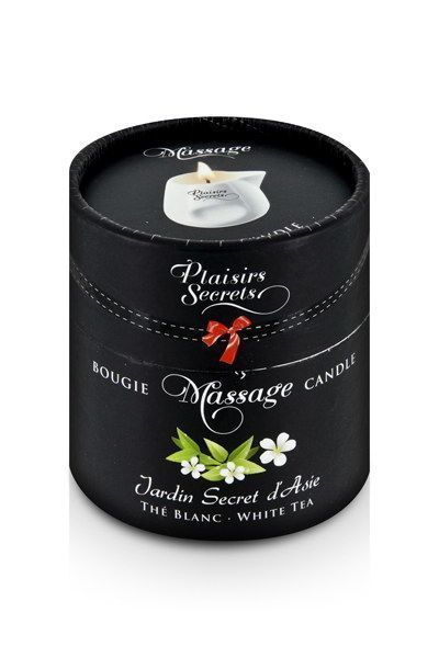 Масажна свічка Plaisirs Secrets White Tea (80 мл), керамічний посуд SO1858 фото