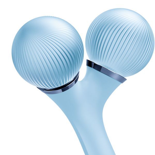 Електронний ультразвуковий ролик для обличчя та тіла GESKE Sonic Facial&Body Roller 4в1 aquamarine HB0038 фото