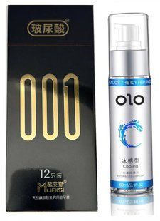 Набір : 001 Muaisi black 12шт та Лубрикант OLO охолоджуючий 60 мл SOS99 фото